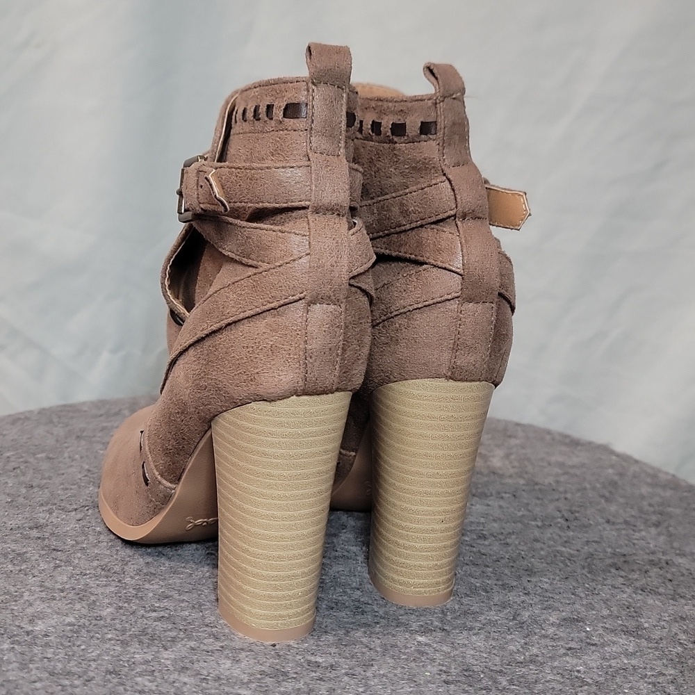 Brown Strappy Ankle Boots Qupid - Picture 2 of 14
